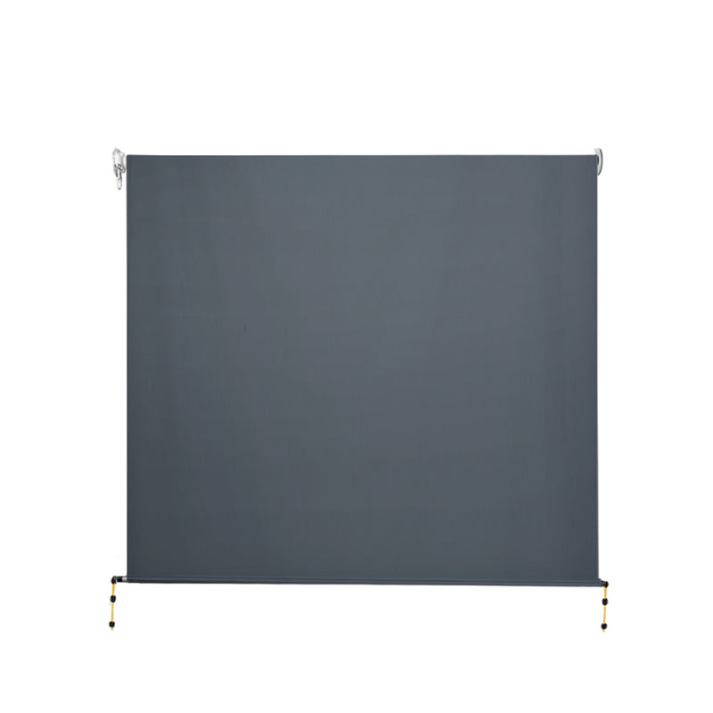 Instahut 2.1X2.5M Outdoor Blinds Awning Roll Down Canopy Retractable Outdoor Blinds Window Shade Grey