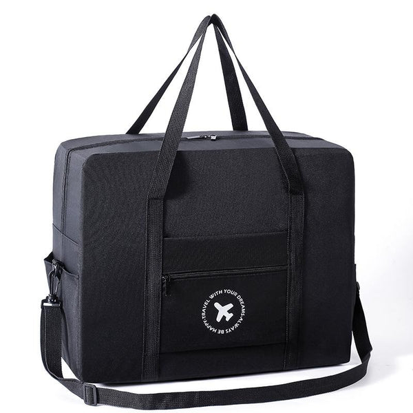 Foldable Travel Bag for Camping & Hiking - Large - Large Black