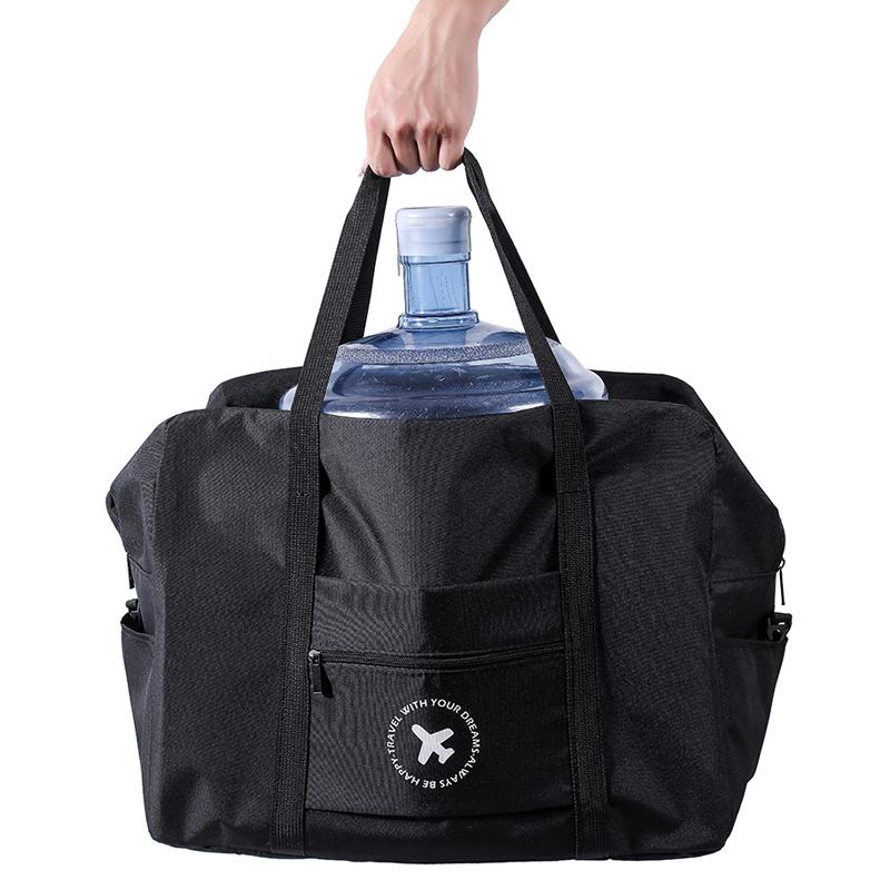 Foldable Travel Bag for Camping & Hiking - Large - Large Black