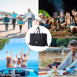 Foldable Travel Bag for Camping & Hiking - Large - Large Black