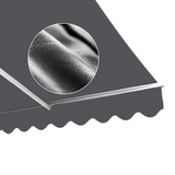 Outdoor Folding Arm Awning Retractable Sunshade Canopy Grey 3.0m x 2.5m
