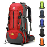 Orange High-Capacity Nylon Hiking Backpack - Durable, Multi-Functional Outdoor Travel Pack