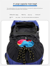 Orange High-Capacity Nylon Hiking Backpack - Durable, Multi-Functional Outdoor Travel Pack