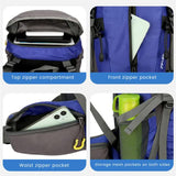 Orange High-Capacity Nylon Hiking Backpack - Durable, Multi-Functional Outdoor Travel Pack