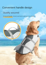 Size XL Pink Scale Pattern Pet Life Jacket for Dogs - Summer Swimming Safety Vest with Shark Fin for Small to Large Breeds
