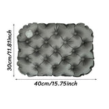 Inflatable Seat Cushion - Portable 40x30x5cm Camping Pad in Olive Grey