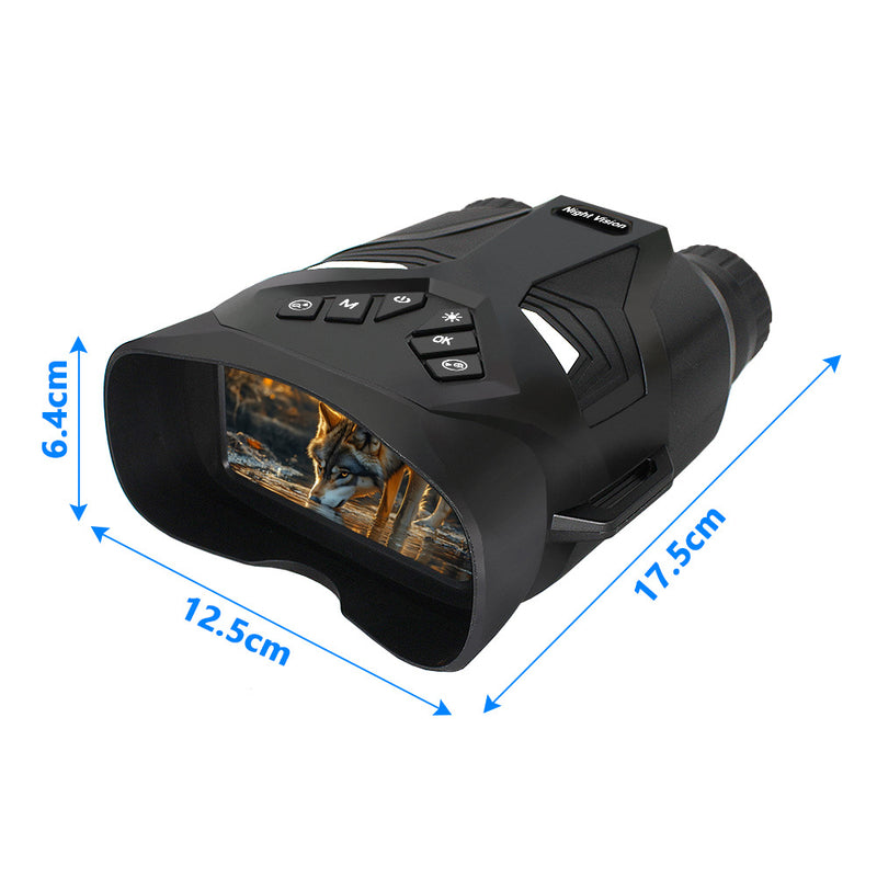 Black 4K Portable Digital Night Vision Binoculars - HD Photo & Video Infrared Scope