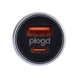 PLUGD 30W USB-A & USB-C Dual Port Quick Charge Car Charger